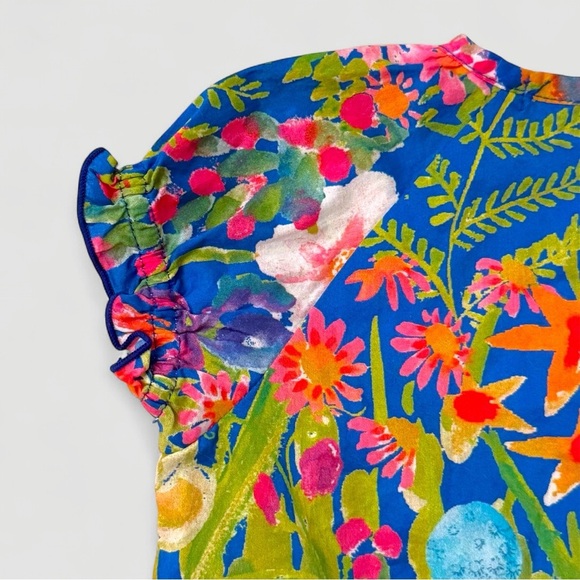 Familiar Japan Luxury Baby Romper 70 / US 6–12M – Vibrant Floral Print – NWOT - Picture 7 of 16